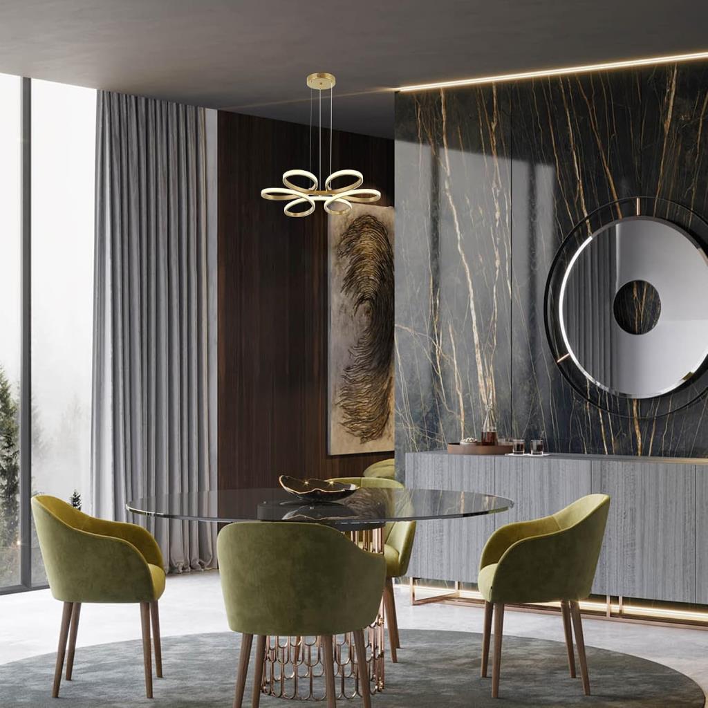 Lucea Babino 6'lı LED'li Sarkıt, 74W 3000K, Altın - Outlet