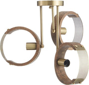 Lucea Manya 3'lü Ahşapli Eskitme Plafonyer 3 X E27