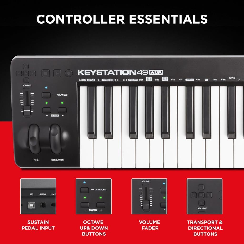 M-Audio Keystation 49 MK3 Midi Klavye - Teşhir