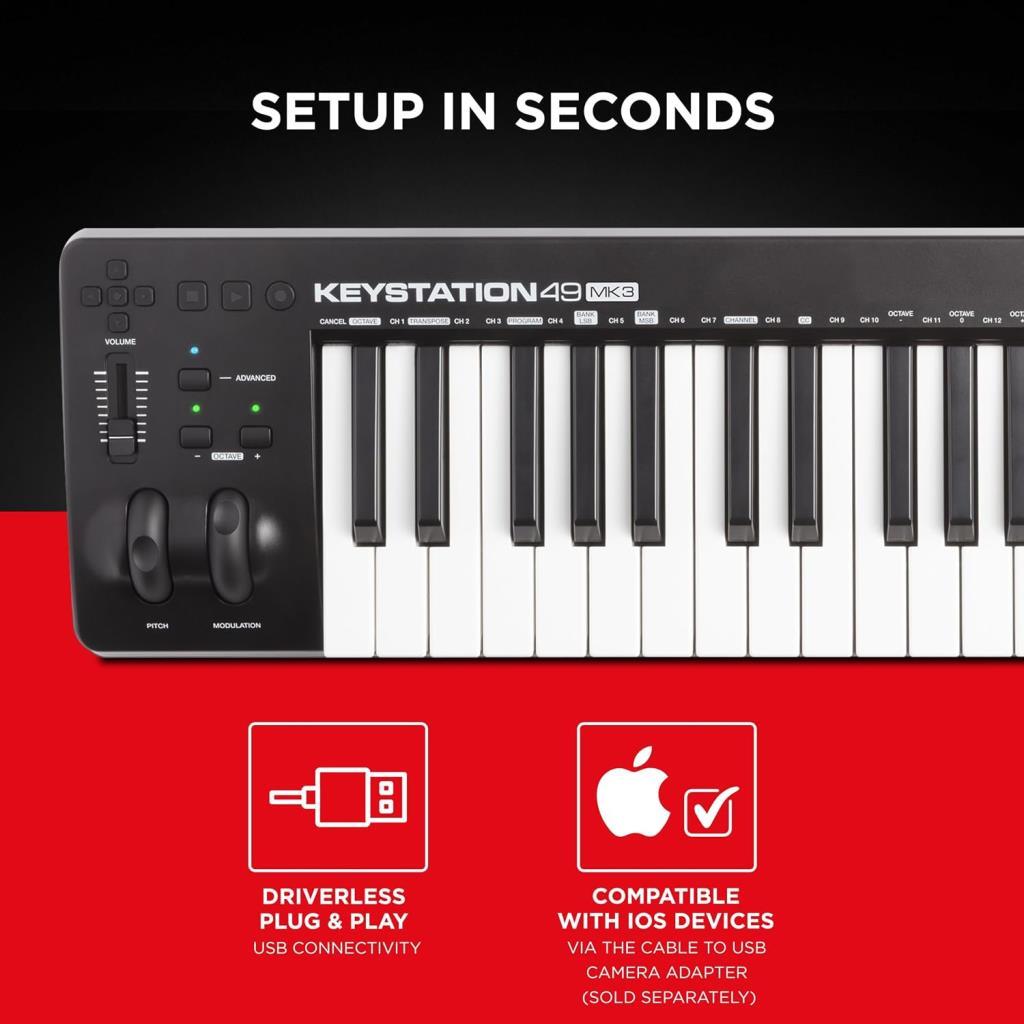 M-Audio Keystation 49 MK3 Midi Klavye - Teşhir
