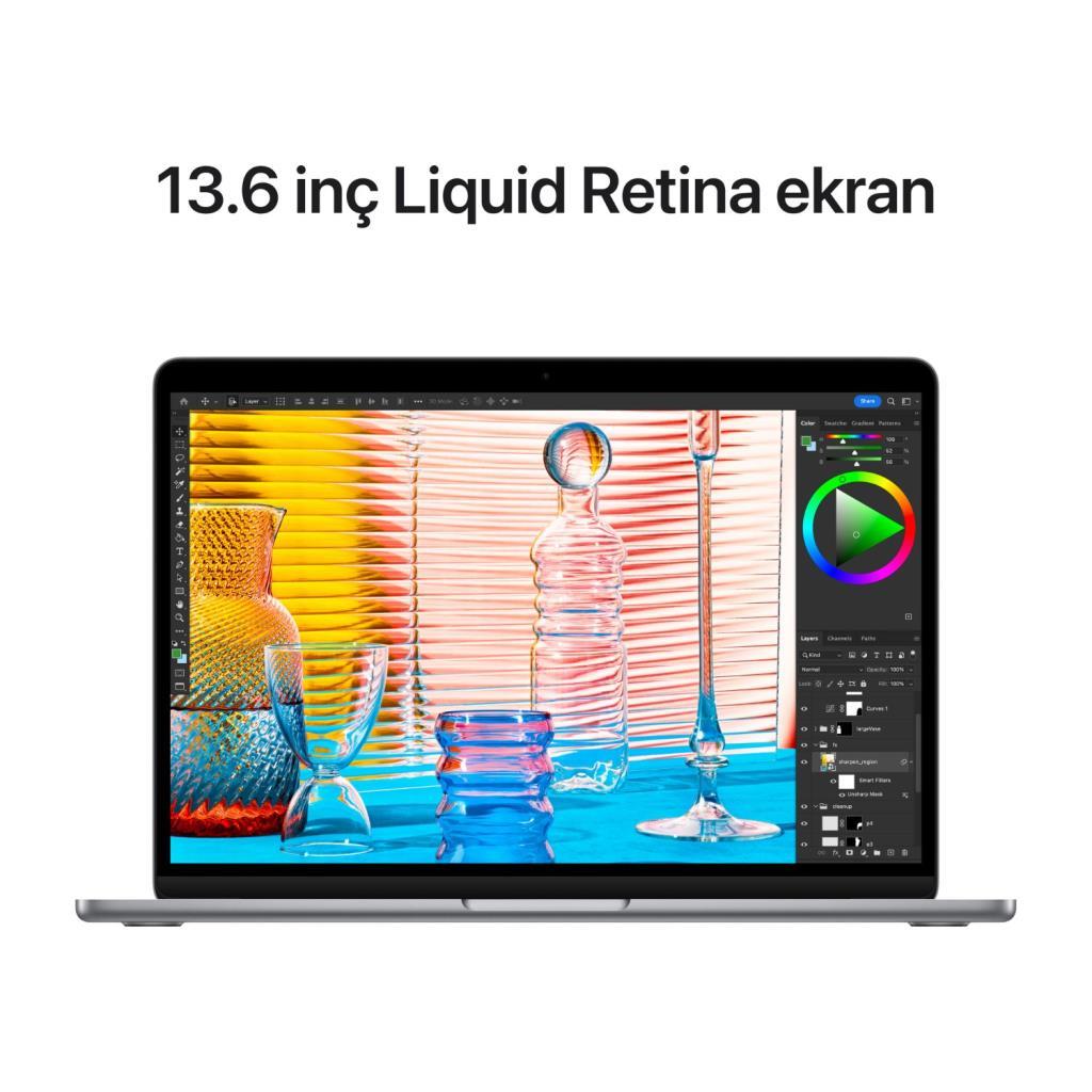 Macbook Air M2 8 GB 256 GB SSD 13.6" MLXW3TU/A Uzay Grisi - OUTLET