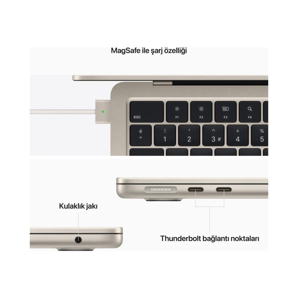 MacBook Air M2 16 GB 256 GB SSD 13.6" MC7W4TU/A Yıldız Işığı