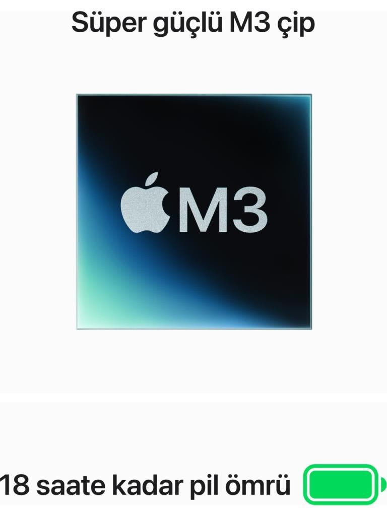 MacBook Air M3 16 GB 512 GB SSD 13.6" MXCR3TU/A Uzay Grisi Outlet (Açıklamayı Okuyunuz)