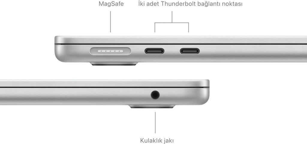 MacBook Air M3 16 GB 256 GB SSD 13.6" MC8H4TU/A Gümüş Outlet (Açıklamayı Okuyunuz)