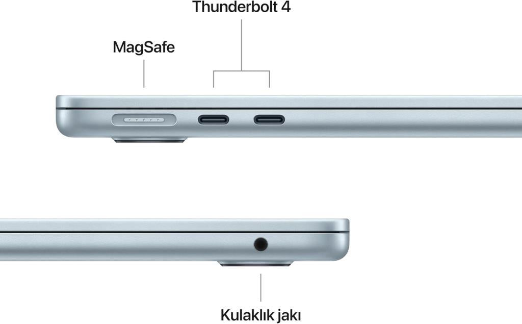 MacBook Air M4 16 GB 256 GB SSD 13.6" MC6T4TU/A Gök Mavisi Teşhir (Açıklamayı Okuyunuz)