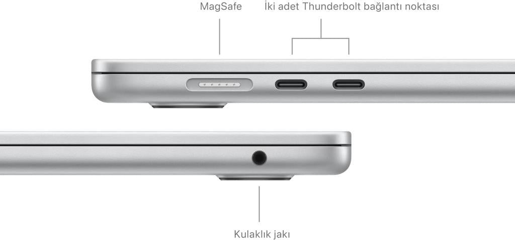 MacBook Air M3 16 GB 512 GB SSD 15.3" MXD23TU/A Gümüş Outlet (Açıklamayı Okuyunuz)