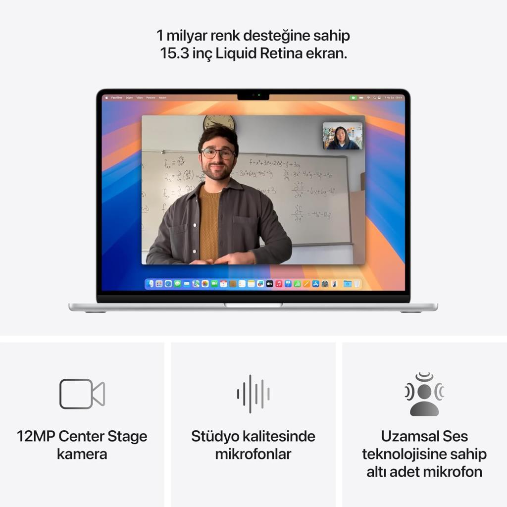 MacBook Air M4 16 GB 512 GB SSD 15.3" MW1H3TU/A Gümüş Outlet (Açıklamayı Okuyunuz)