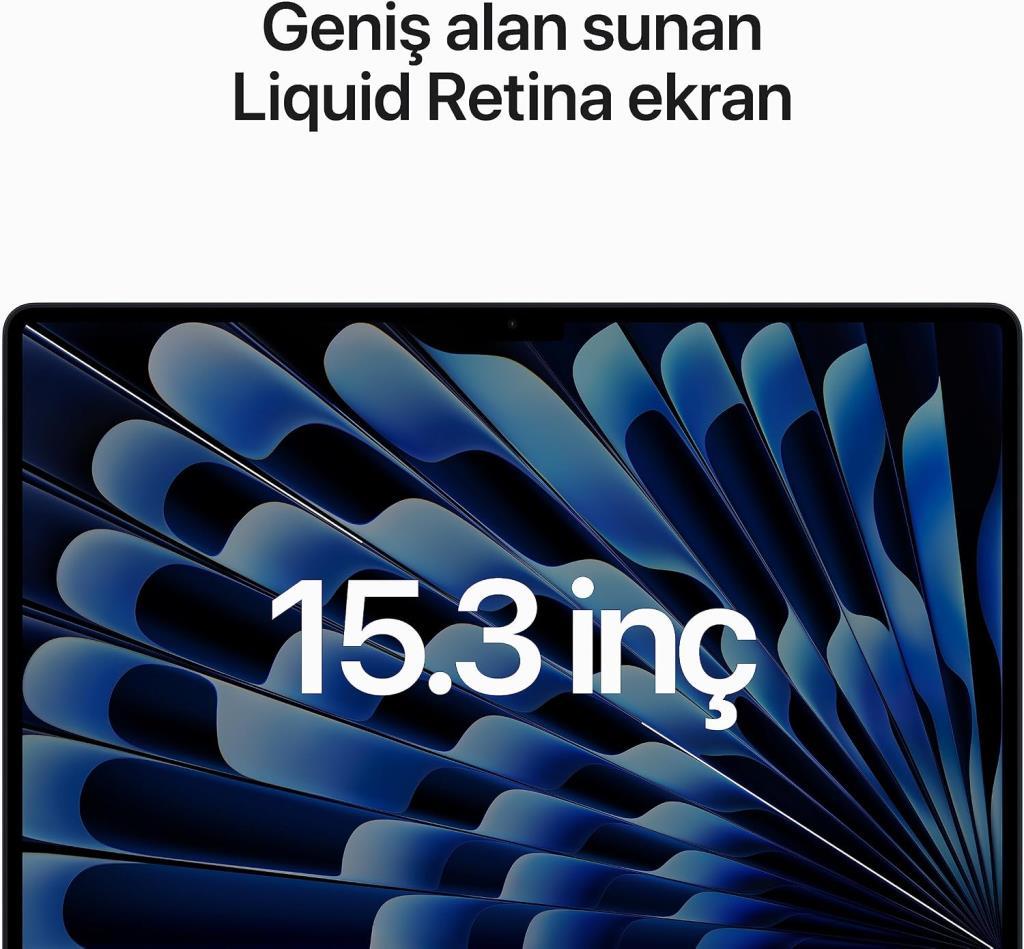 MacBook Air M2 8 GB 512 GB SSD 15.3" MQKX3TU/A Gece Yarısı - Teşhir