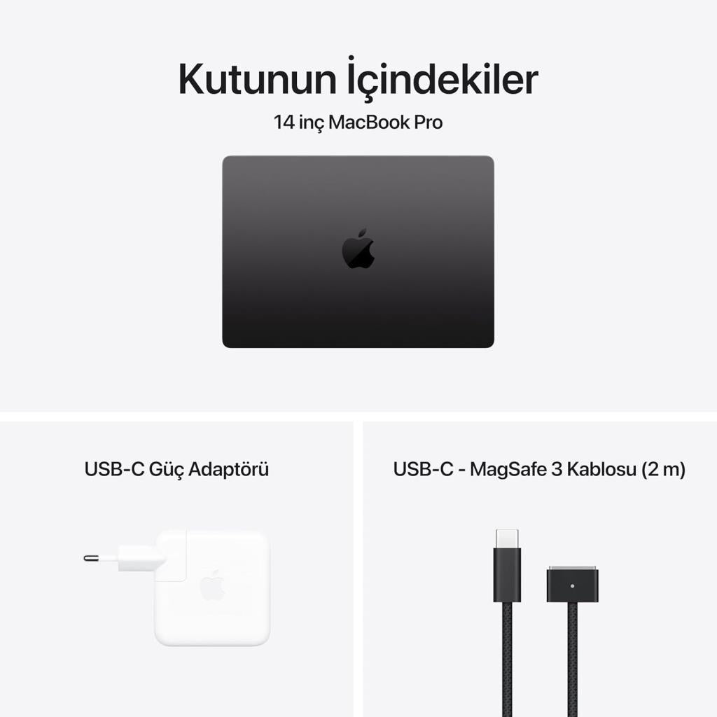MacBook Pro M4 Pro 24 GB 512 GB SSD 14.2" MX2H3TU/A Uzay Siyahı Outlet (Açıklamayı Okuyunuz)