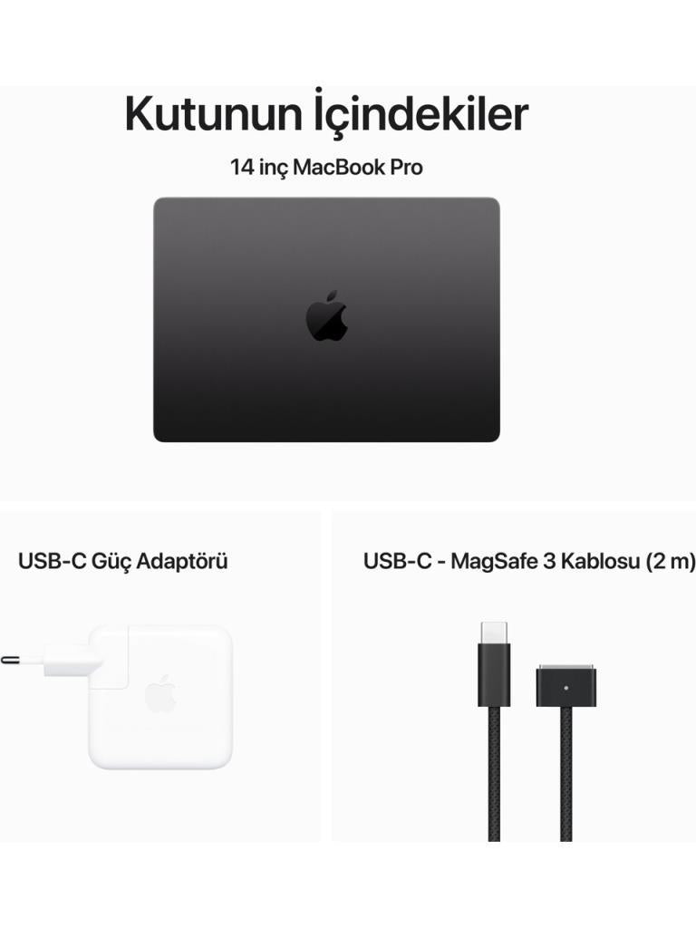 MacBook Pro M3 Max 36 GB 1 TB SSD 14" MRX53TU/A Uzay Siyahı Outlet (Açıklamayı Okuyunuz)