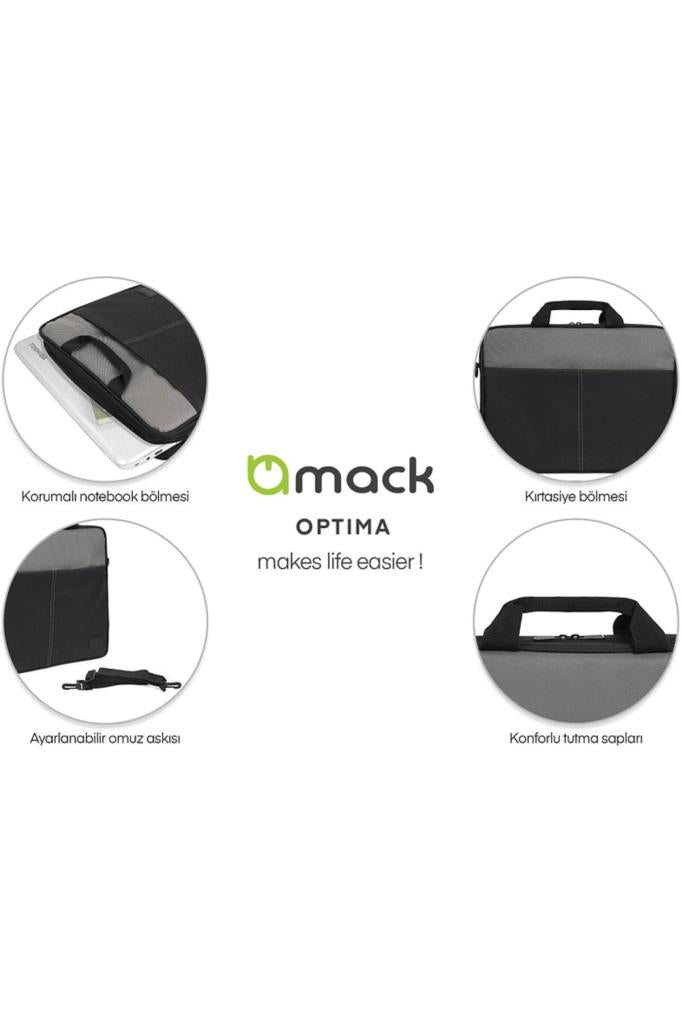 Mack Optima MCC-008 Siyah 15.6" Laptop Çantası