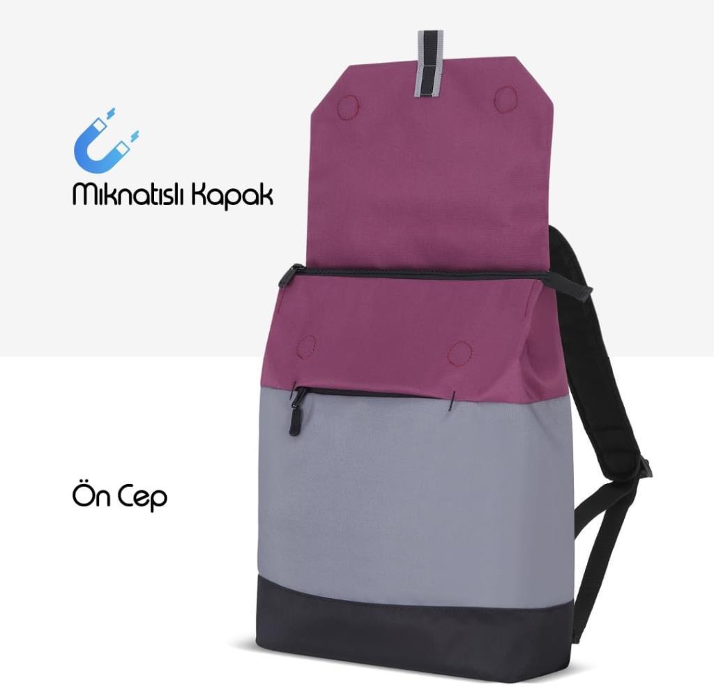Mack Zen Eco MCE-1303 Bordo 14.1" Laptop Sırt Çantası Outlet