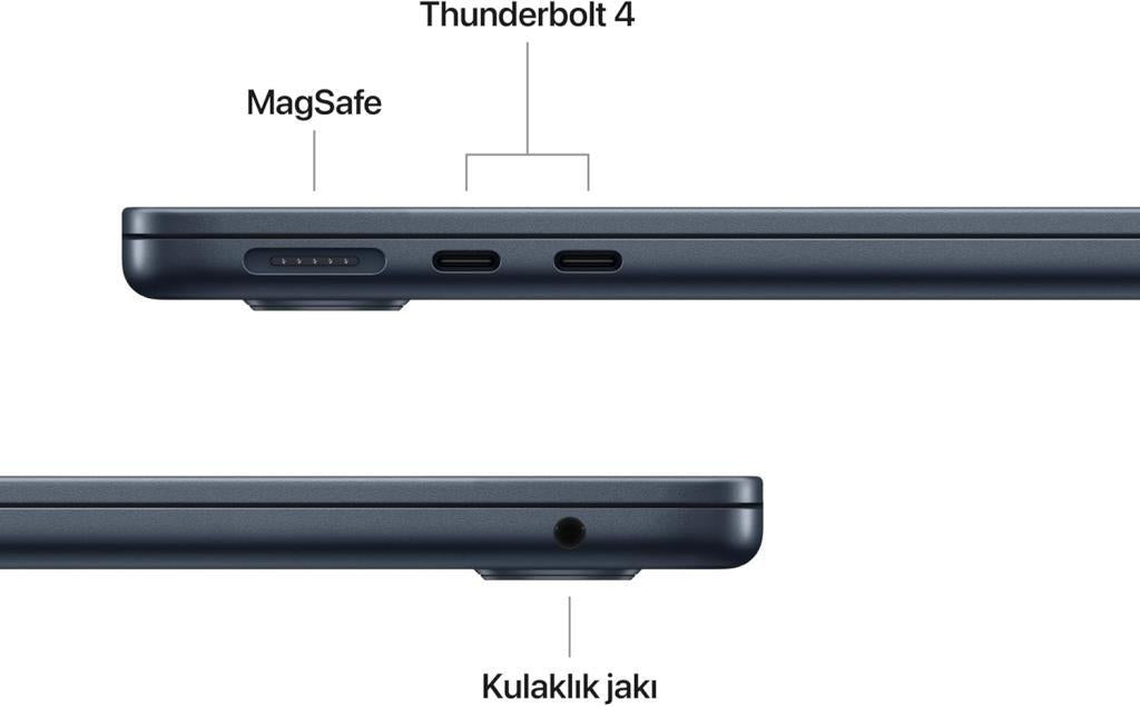 MacBook Air M4 16 GB 256 GB SSD 13.6" MW123TU/A Gece Yarısı Teşhir (Açıklamayı Okuyunuz)