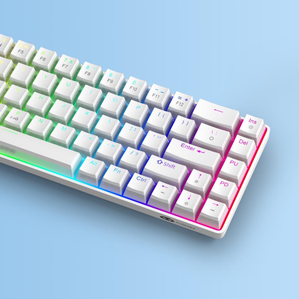 MageGee MK-BOX Pudding RGB %65 TKL Red Switch Kablolu Mekanik Oyuncu Klavyesi - Teşhir