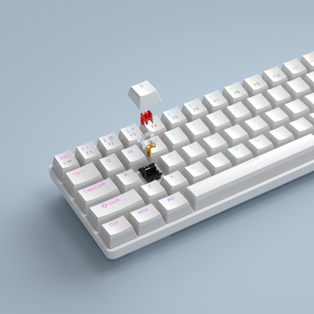 MageGee MK-BOX Pudding RGB %65 TKL Red Switch Kablolu Mekanik Oyuncu Klavyesi - Teşhir