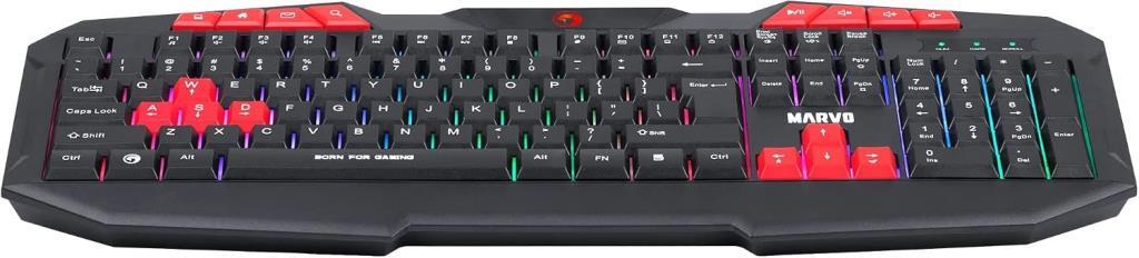 Marvo K602TR Membrane Switch RGB Kablolu Oyuncu Klavyesi - TEŞHİR