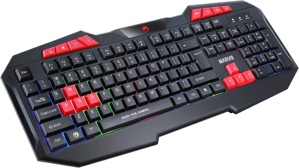 Marvo K602TR Membrane Switch RGB Kablolu Oyuncu Klavyesi - TEŞHİR