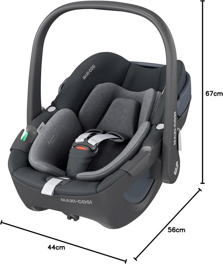 Maxi-Cosi Adac'lı Pebble 360 Derece Dönebilen Yatabilen Bebek Oto Koltuğu ve Ana Kucağı 0-13 kg Essential Graphite