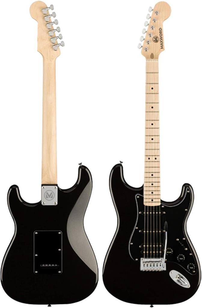 Maxword MAP-35BK Maple Klavye SSH Profesyonel Elektro Gitar Seti - OUTLET