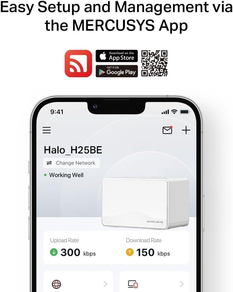Mercusys Halo H25BE 3 Port 3600 Mbps 2'li Router - Outlet