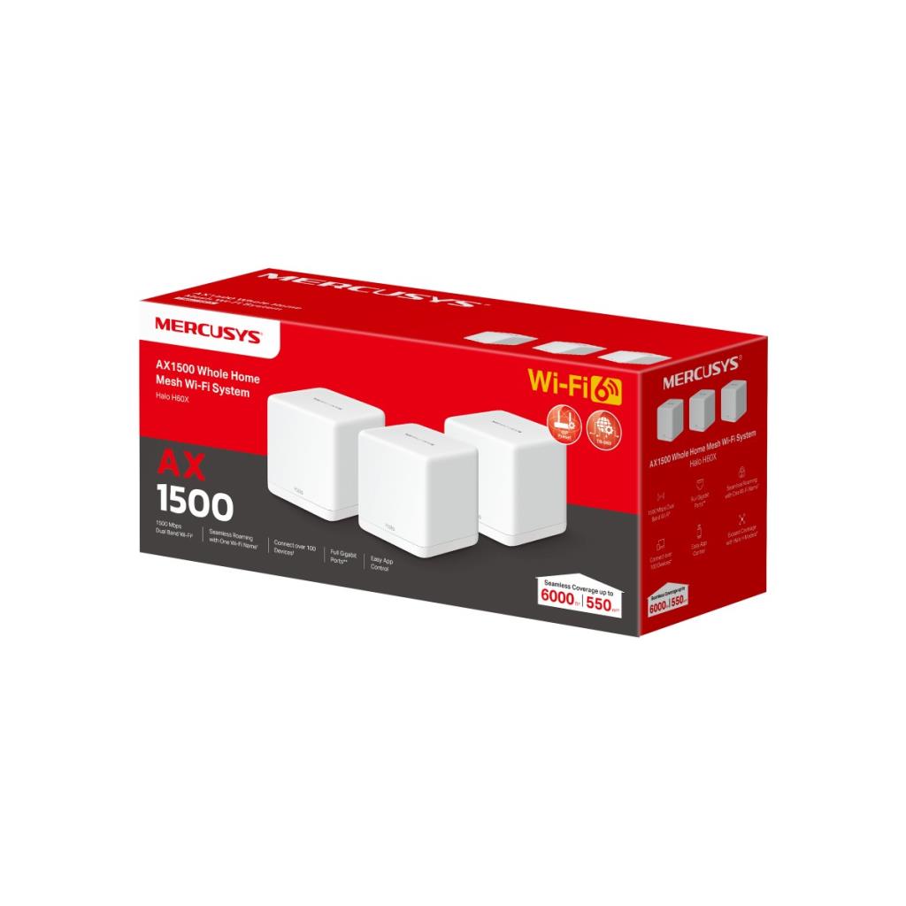 Mercusys HALO H60X 1500 Mbps 3'lü Router