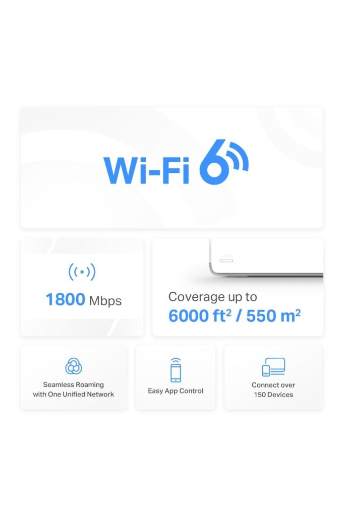جهاز توجيه Mercusys Halo H70X ثلاثي الاتجاهات بسرعة 1800 ميجابت في الثانية