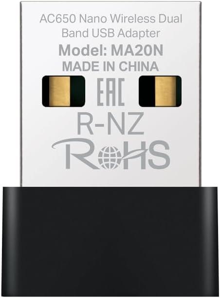 Mercusys MA20N, AC650 Mbps Kablosuz Dual-Band Nano USB Adaptör