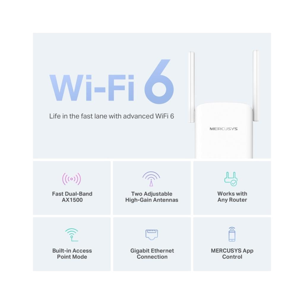 Mercusys ME60X 1500 Mbps WiFi Güçlendirici