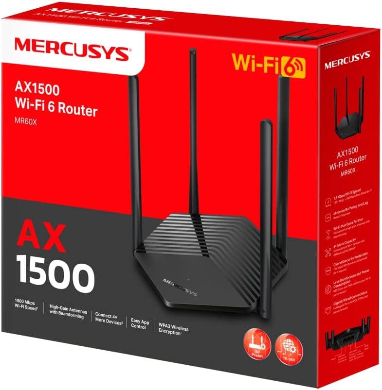 Mercusys MR60X AX1500 2 Port 1500 Mbps Router