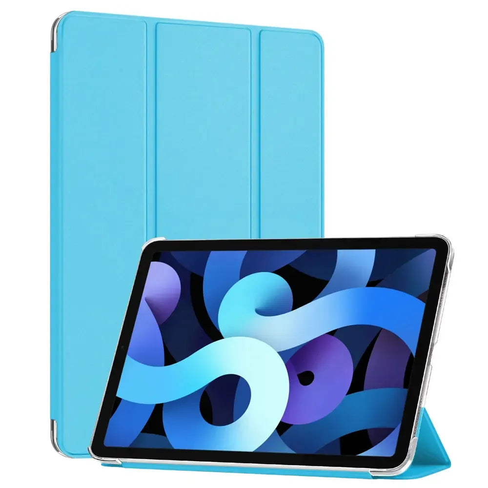 Microsonic Apple iPad Air 5.Nesil 2022 Kılıf (A2588-A2589-A2591) Slim Translucent Back Smart Cover Mavi - OUTLET