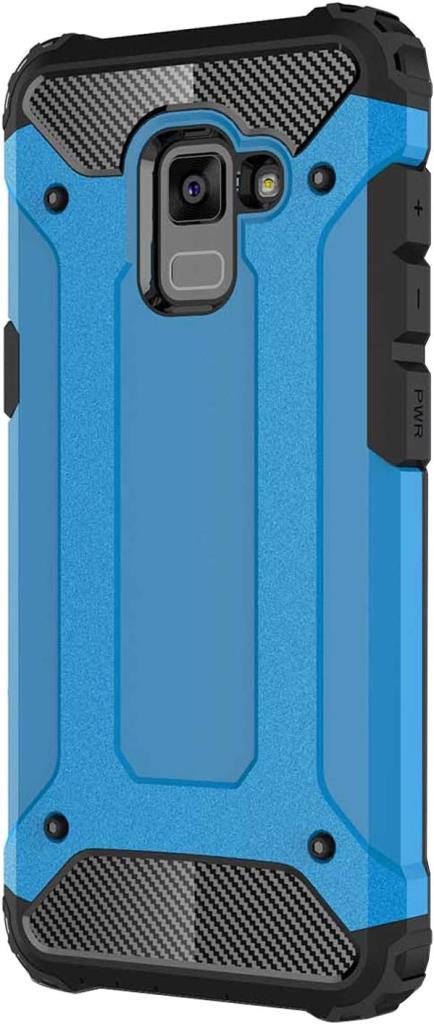 Microsonic Samsung Galaxy A8 Plus 2018 Kılıf Rugged Armor Mavi - TEŞHİR
