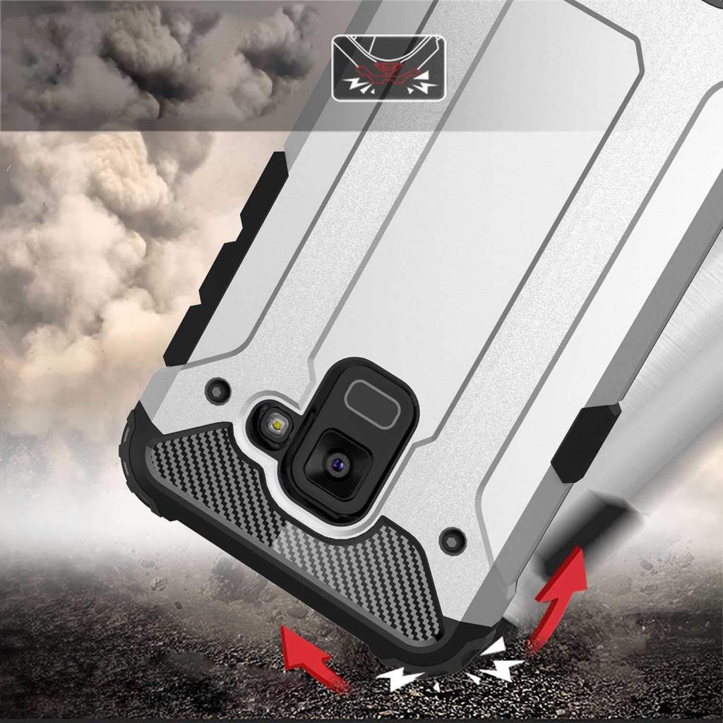Microsonic Samsung Galaxy A8 Plus 2018 Kılıf Rugged Armor Mavi - TEŞHİR