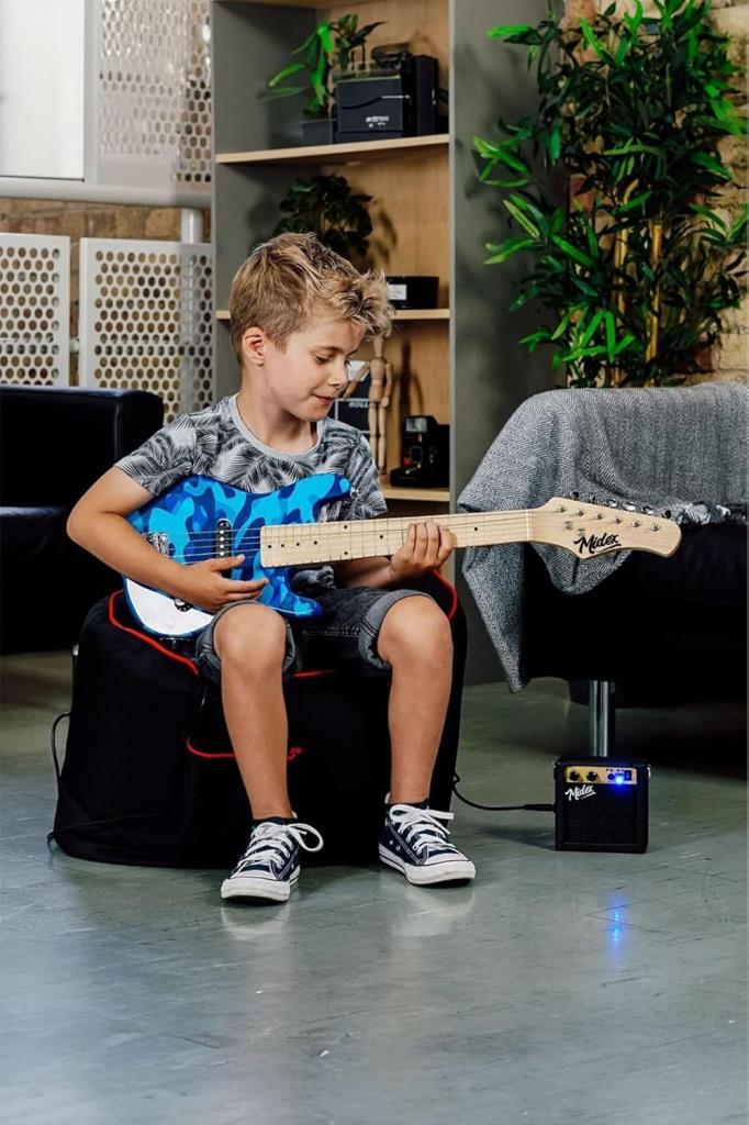Midex CEG-30BS 4-6 Yaş Çocuklar İçin Amfili Full 1/4 30 İnç Elektro Gitar Seti - TEŞHİR