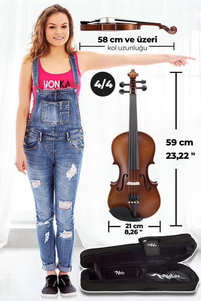 Midex Lma-544tys 4/4 Profesyonel Keman 4/4 Tam Boy (YASTIK SUSTURUCU YEDEK TEL ÇANTA YAY REÇİNE) - Outlet