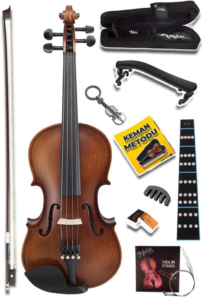 Midex Lma-544tys 4/4 Profesyonel Keman 4/4 Tam Boy (YASTIK SUSTURUCU YEDEK TEL ÇANTA YAY REÇİNE) - Outlet