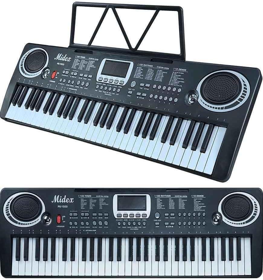 Midex Ps-1500bk Başlangıç Için 61 Tuşlu Org Notalık Adaptör Mikrofon (100 SES 100 RİTİM) - TEŞHİR