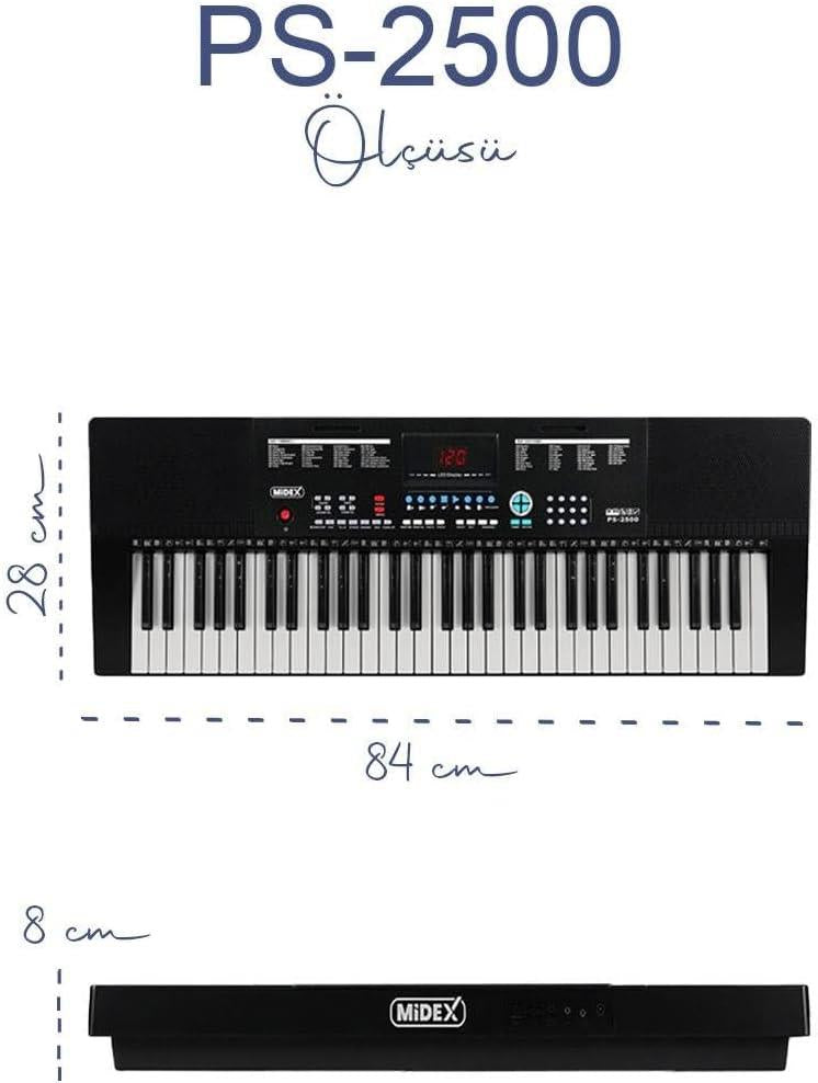 Midex PS-2500 Led Ekran 61 Tuşlu Org Outlet