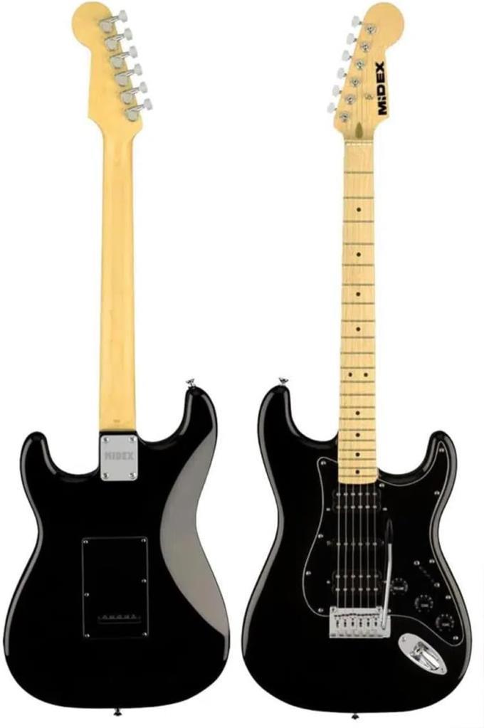 Midex RPH-40BK Full Black Elektro Gitar Seti Hsh Manyetik Maple Klavye Üst Kalite - 3 Renk Sunburst Outlet