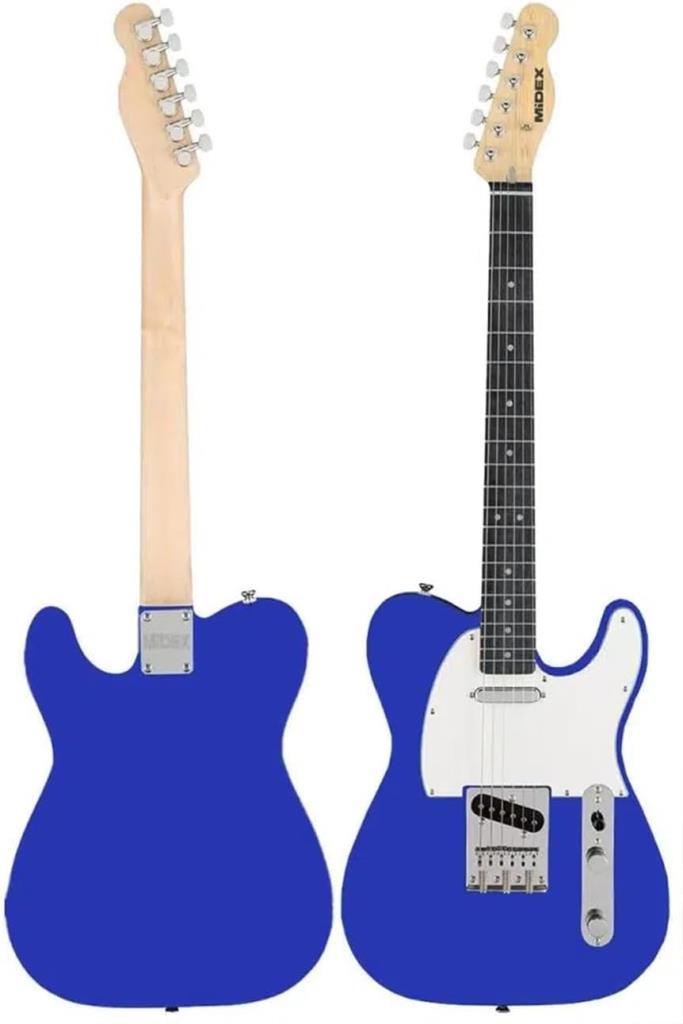 Midex TLX-50BL Tele Kasa Maple Klavye 2 Single-Coil Manyetik Elektro Gitar
