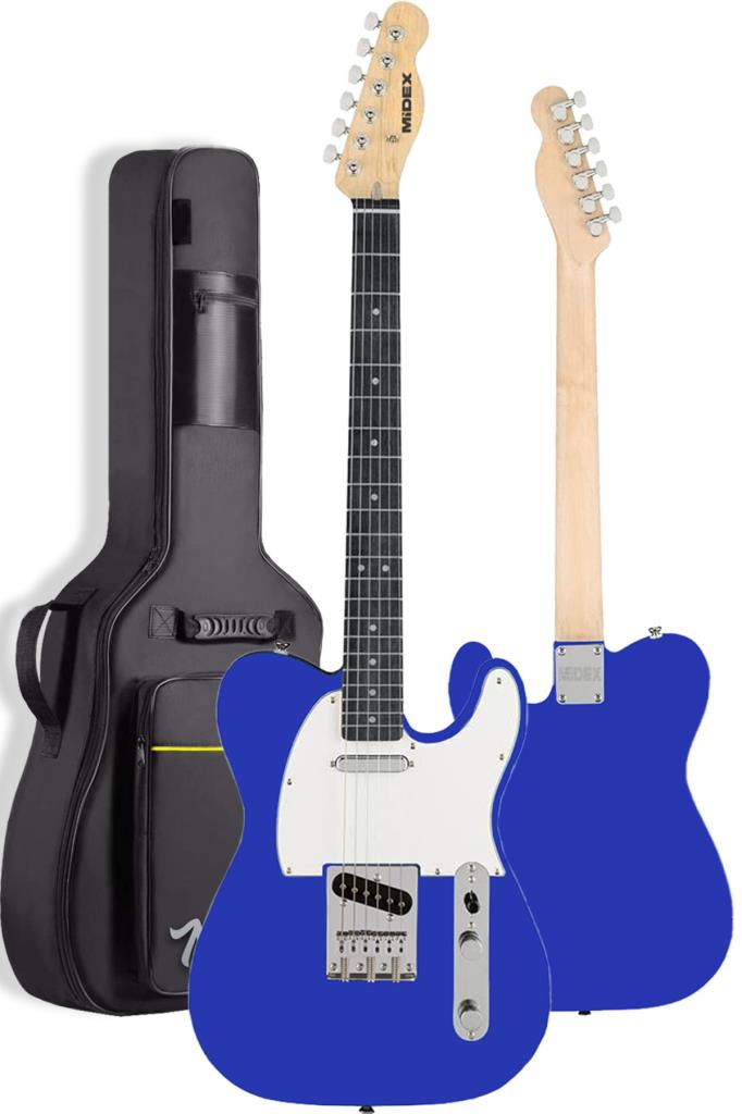 Midex TLX-50BL Tele Kasa Maple Klavye 2 Single-Coil Manyetik Elektro Gitar - TEŞHİR