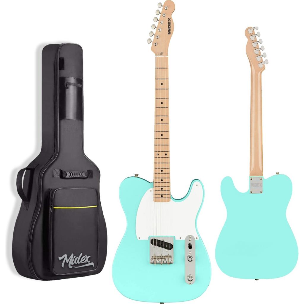 Midex TLX-50GR Tele Kasa Maple Klavye 2 Single-Coil Manyetik Elektro Gitar