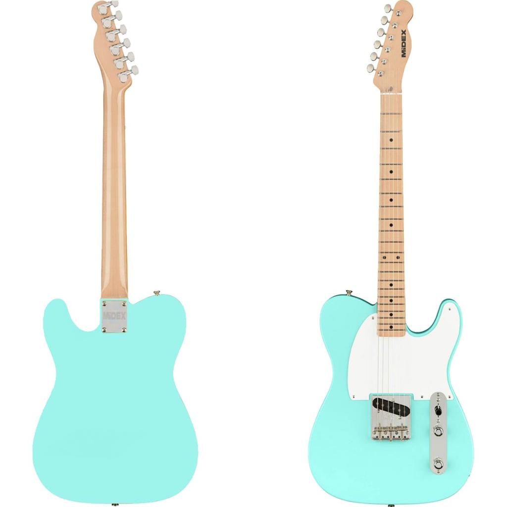 Midex TLX-50GR Tele Kasa Maple Klavye 2 Single-Coil Manyetik Elektro Gitar