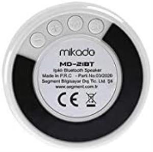 Mikado MD-21BT 3 W 300 mAh TF Card Destekli Işıklı Beyaz Bluetooth Hoparlör Teşhir