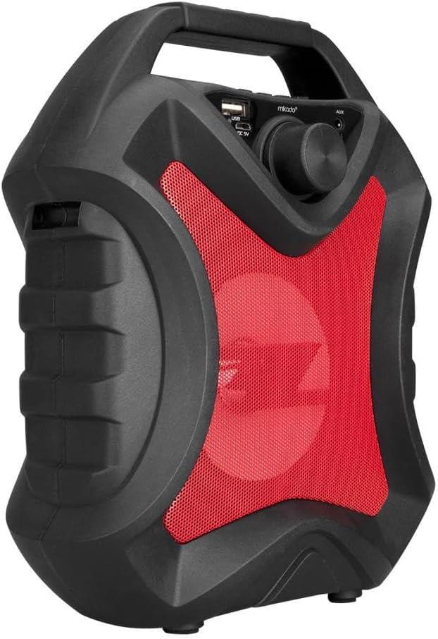 Mikado MD-5BT X-Life 1200 Mah SD Cart USB MP3 Oynatıcı Bluetooth Hoparlör Kırmızı - Outlet