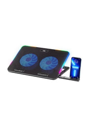 Classone Mila Serisi M2 R-TYPE RGB Işıklı, 2 Büyük Fan, Telefon Standı,2 USB Notebook Soğutucu Stand Teşhir