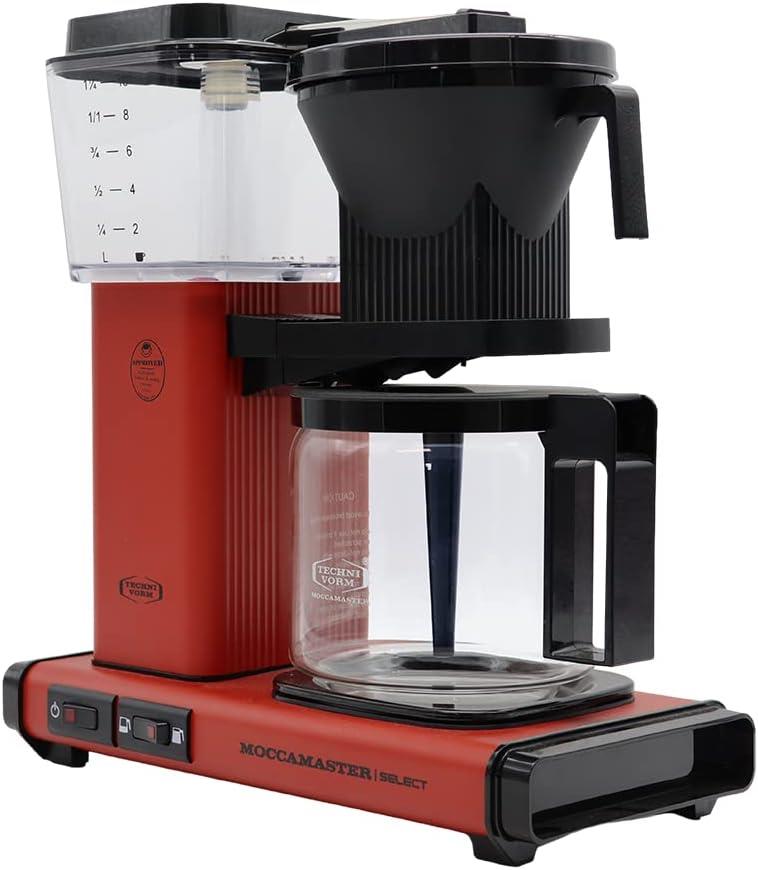 Moccamaster Select Kırmızı Cam Potlu Filtre Kahve Makinesi Teşhir