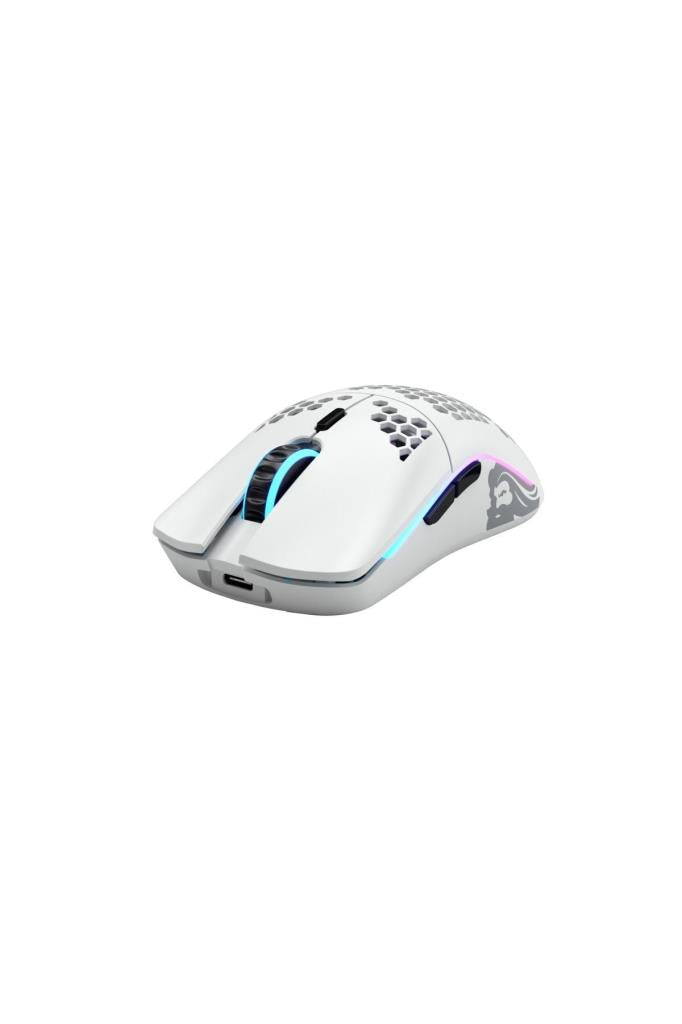 Glorious Model O- Minus GLO-MS-OMW-MW Mat Beyaz RGB Şarjlı Optik Kablosuz Oyuncu Mouse Teşhir