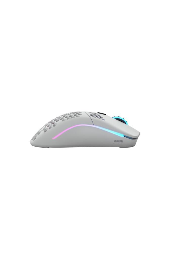 Glorious Model O- Minus GLO-MS-OMW-MW Mat Beyaz RGB Şarjlı Optik Kablosuz Oyuncu Mouse Teşhir