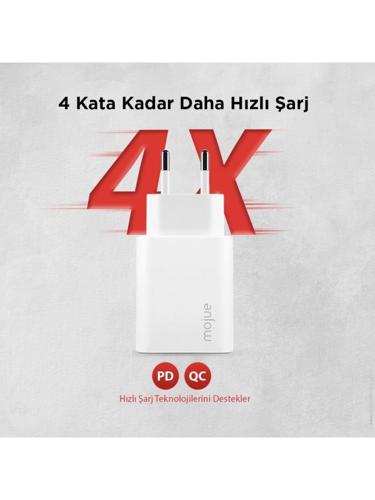 355 tl***********************Mojue MS12 30 W PD Seyahat Hızlı Type-C Şarj Adaptörü Teşhir
