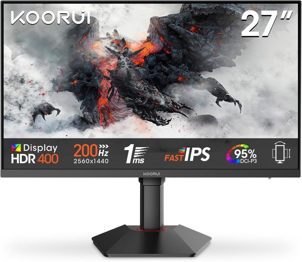 Koorui G2722P 27" 1 ms 2K Pivot IPS 200 Hz Oyuncu Monitörü Teşhir